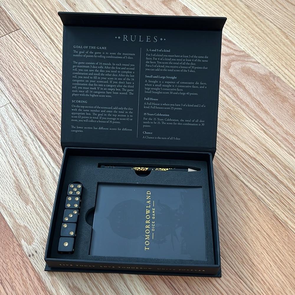 New Tomorrowland Dice Game Collectible